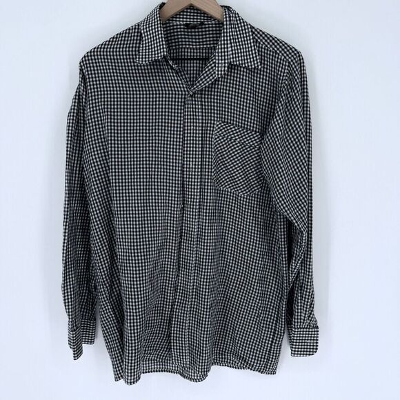 Almenrausch Black Checkered Long Sleeve Short Men’s Size XS - Picture 1 of 4